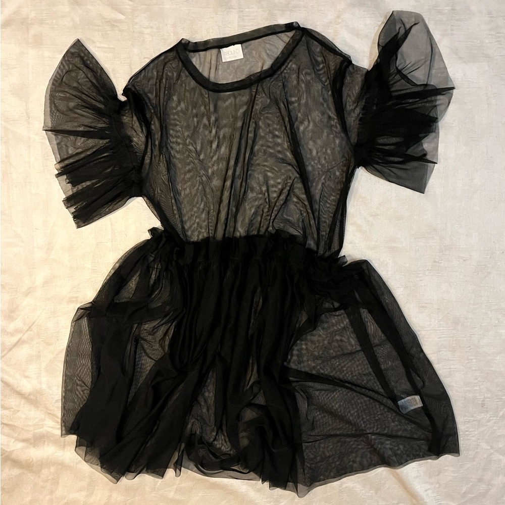 Abound Black Mesh Top/Mini-Dress
